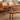 Elegant Natural Wood Table with Cherry Finish and Sleek Metal Accents fyx - 835MUTUKISPACE