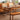 Elegant Natural Wood Table with Cherry Finish and Sleek Metal Accents fyx - 835MUTUKISPACE
