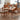 Elegant Natural Wood Table with Cherry Finish and Sleek Metal Accents fyx - 835MUTUKISPACE