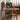 Elegant White Marble & Oak Wood Dining Table with Metal Accents | Cherry Wood Option Available fyx - 838MUTUKISPACE