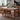 Elegant Table with White Finish, Natural Cherry Wood, and Black Marble Accents fyx - 846MUTUKISPACE
