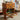 Elegant Natural Cherry Wood & Plywood Cabinet with Glass Doors and Copper Accents fyx - 849MUTUKISPACE