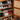 Elegant Cherry Wood & Rattan Stool with Natural Marble Seat fyx - 851MUTUKISPACE