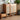 Elegant Cherry Wood & Rattan Stool with Natural Marble Seat fyx - 851MUTUKISPACE