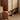Elegant Cherry Wood & Rattan Stool with Natural Marble Seat fyx - 851MUTUKISPACE