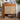 Elegant Cherry Wood & Rattan Stool with Natural Marble Seat fyx - 851MUTUKISPACE