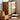 Elegant Cherry Wood & Rattan Stool with Natural Marble Seat fyx - 851MUTUKISPACE