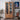 Elegant Brown Cherry and Paulownia Wood Cabinet with Glass and Metal Accents fyx - 857MUTUKISPACE