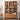 Elegant Brown Cherry and Paulownia Wood Cabinet with Glass and Metal Accents fyx - 857MUTUKISPACE