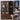 Elegant Brown Cherry and Paulownia Wood Cabinet with Glass and Metal Accents fyx - 857MUTUKISPACE
