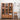 Elegant Brown Cherry and Paulownia Wood Cabinet with Glass and Metal Accents fyx - 857MUTUKISPACE