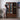 Elegant Brown Cherry and Paulownia Wood Cabinet with Glass and Metal Accents fyx - 857MUTUKISPACE