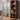 Elegant Brown Cherry and Paulownia Wood Cabinet with Glass and Metal Accents fyx - 857MUTUKISPACE