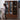 Elegant Brown Cherry and Paulownia Wood Cabinet with Glass and Metal Accents fyx - 857MUTUKISPACE