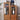 Elegant Oak and Cherry Wood TV Cabinet with Glass Doors and Copper Accents fyx - 860MUTUKISPACE