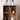 Elegant Cherry Wood Cabinet with Tempered Glass and Copper Accents fyx - 861MUTUKISPACE
