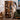 Elegant Cherry Wood Cabinet with Tempered Glass and Copper Accents fyx - 861MUTUKISPACE
