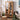 Elegant Cherry Wood Cabinet with Tempered Glass and Copper Accents fyx - 861MUTUKISPACE