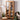 Elegant Cherry Wood Cabinet with Tempered Glass and Copper Accents fyx - 861MUTUKISPACE