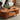 Elegant Cherry Wood Coffee Table with Plywood Accents and Copper Detailing fyx - 872MUTUKISPACE