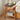Stylish Tea Table in Cherry Wood & Walnut with Elegant Rattan Design fyx - 874MUTUKISPACE