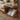 Elegant Cherry Wood and Glass Coffee Table with Rattan Accents - Natural Finish fyx - 875MUTUKISPACE