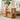 Stylish Cherry Wood Tea Table with Tempered Glass Top – Elegant Natural Finish fyx - 878MUTUKISPACE