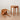 Elegant Oak Wood Stool with Light Grey Cushion - Natural and Comfortable Seating fyx - 891MUTUKISPACE