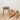 Elegant Oak Wood Stool with Light Grey Cushion - Natural and Comfortable Seating fyx - 891MUTUKISPACE