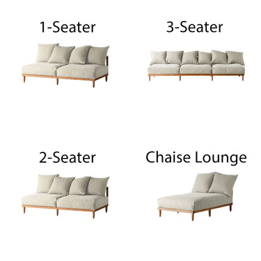 Modular Sofa for 1 to 3 people Cherry wood frame xbjj - yssf - sofaMUTUKISPACE