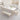 Stylish Table with White Sintered Stone Top and Ash Wood Multi - Layer Board hagst - 558MUTUKISPACE