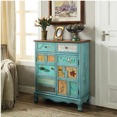 Vintage Oak Shoe Cabinet – Stylish Entryway Storage with Ample Space halmh - 5298MUTUKISPACE