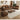 Stylish Sofa in Light Brown Faux Leather with Pine and Oak Wood Details – Comfort and Elegance Combined hatx - 1018MUTUKISPACE