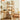 Elegant Oak Wood & Rattan Chair with Comfortable PU Leather Seat hbzwg - 650MUTUKISPACE