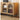 Stunning Oak & Pine Wood Glass Cabinet with Sleek Metal Accents hbzwg - 651MUTUKISPACE
