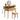 Elegant Oak Wood and Metal Vanity Table with Glass Top hbzwg - 652MUTUKISPACE