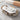 Elegant White and Khaki Sintered Stone Coffee Table with Pine Wood Base and Stainless Steel Accents hjl - 1175MUTUKISPACE