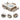 Sleek White Khaki Coffee Table with Sintered Stone Top and Pine Wood Base hjl - 1179MUTUKISPACE
