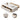 Luxurious White & Beige Sintered Stone Coffee Table with Pine and Solid Wood Finish hjl - 1205MUTUKISPACE