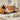 Elegant Orange and White Sofa with Pine Wood Frame and Faux Leather Down Cushions hksc - 985MUTUKISPACE