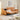 Elegant Orange and White Sofa with Pine Wood Frame and Faux Leather Down Cushions hksc - 985MUTUKISPACE
