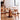 Rustic Natural Cherry Wood Table with Sturdy Iron Frame hldmz - 705MUTUKISPACE
