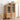 Elegant Oak Wood Cabinet with Glass Doors and Copper Metal Accents – Stylish Home Storage Solution hmzj - 813MUTUKISPACE