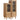 Elegant Oak Wood Cabinet with Glass Doors and Copper Metal Accents – Stylish Home Storage Solution hmzj - 813MUTUKISPACE