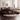 Luxurious Dark Brown Faux Leather Bed with Light Grey and Beige Accents - Elegant Khaki and Orange Detailing - Modern Black Design hmzsh - 1545MUTUKISPACE
