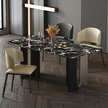 Sintered Stone Dining Table with Steel Legs – Elegant Modern Design hny - 5230MUTUKISPACE