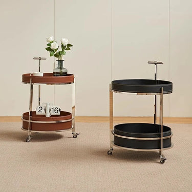 Coffee Table with Wheels – Leather Finish and Modern Design hqy - 5203MUTUKISPACE
