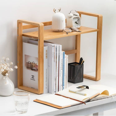 Stylish Natural Wood Color Bamboo Storage Rack for Modern Homes hsl - 395MUTUKISPACE