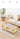 Stunning Bamboo Rattan Weave Coffee Table with Glass Top - Natural Wood Finish hsl - 85MUTUKISPACE