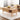 Elegant White Coffee Table with Natural Solid Oak Wood and Sintered Stone Accents hx - 1565MUTUKISPACE